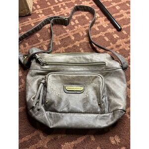Stone Mountain USA Womens Embossed Floral Paisley‎ Crossbody Bag Taupe Brown
